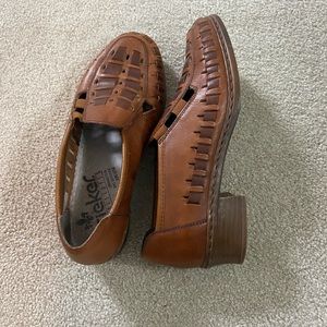 Rieker Genuine Brown Leather Huarache Shoes